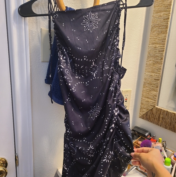 Hello Molly Lioness Wild Wild West Mini Bandana dress in satin - Picture 12 of 14